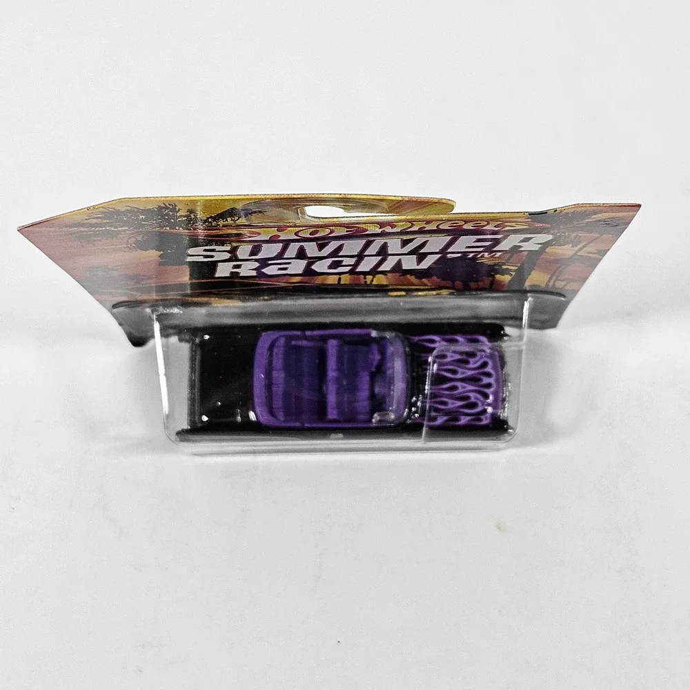 Hot Wheels Summer Racin 57 Chevy Bel Air Black Purple Flames Diecast Car N8956